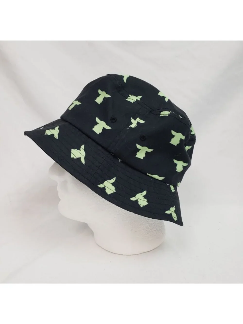 Grogu Star Wars The Mandalorian Disney Black Green Baby Yoda Bucket Hat NEW!!!